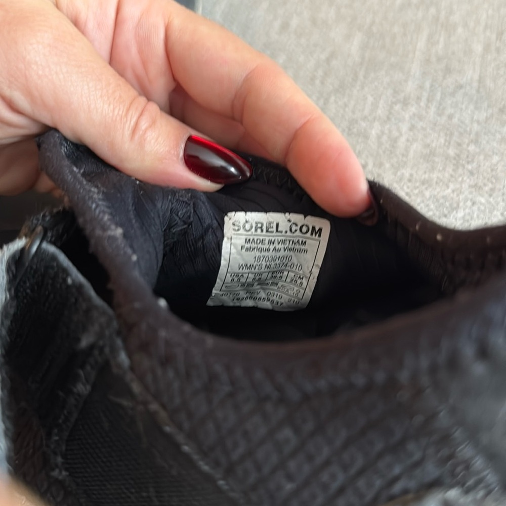 Sorel Women's Kinetic Sneak Boots, Black White - Picture 7 of 7